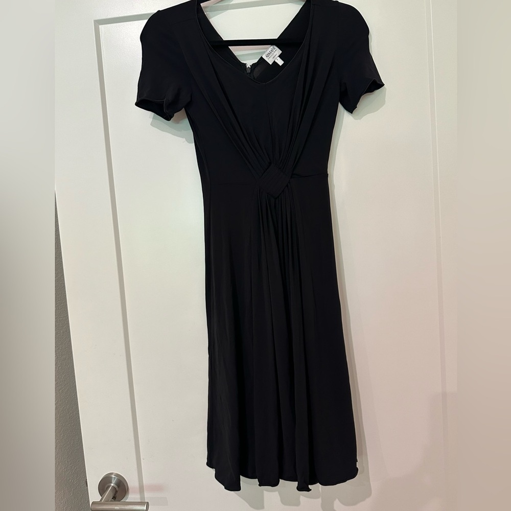 Armani Collezioni Black Midi Dress